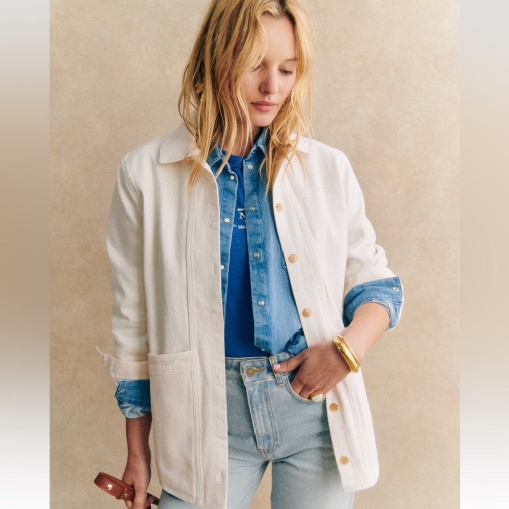 Sezane Will Jacke Ecru EUC small